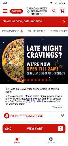 Canadian 2 for 1 Pizza SG Screen 2