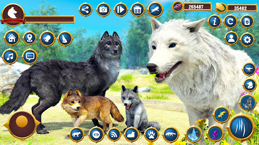 Virtual Wild Wolf Family Sim Screen 3