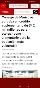 Bono Alimentario Perú 2022