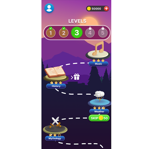 Wonderword Word Search Screen 2