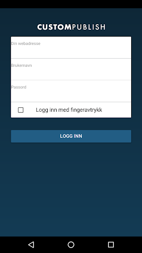 Android application CustomPublish CMS screenshort