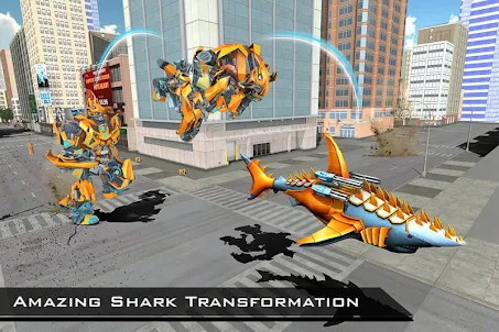 Shark Robot Car Game 3d