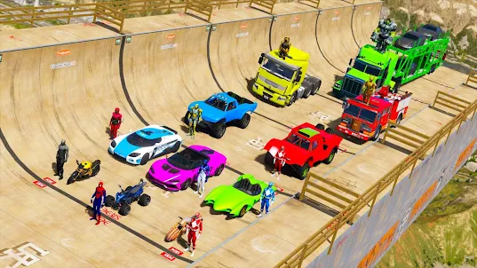 Superhero Car Stunt Racing 3D