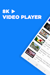 screenshot of 8k video player