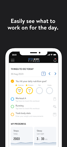 Iron Body Fitness App Screen 2