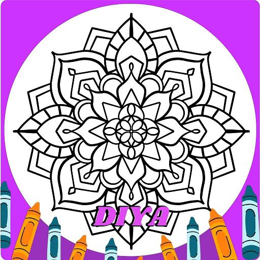 Diya Mandala Coloring Book App