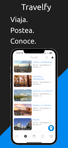 Android application Travelfy: Travelers Club screenshort
