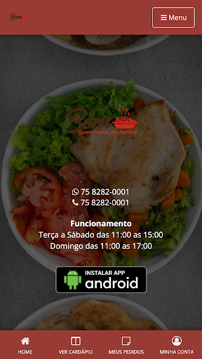 Android application Bem Quentinhas do Raffas screenshort