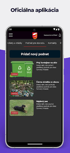 Android application Červený Hrádok screenshort