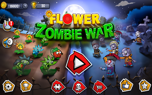 تحميل لعبة Flower Zombie War مهكرة وكاملة 2023 1