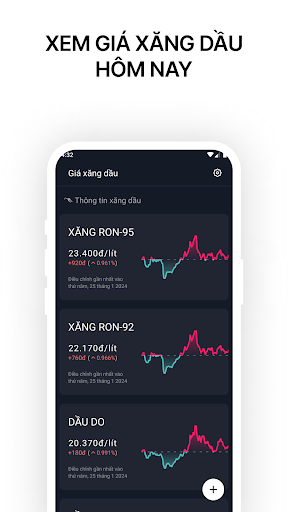 Android application Giá Xăng Online screenshort