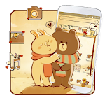 Cover Image of Descargar Cartoon Romantic Warm Bear Couple Theme 1.1.2 APK