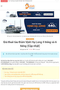 Giá thuê tàu thăm Vịnh Hạ Long
