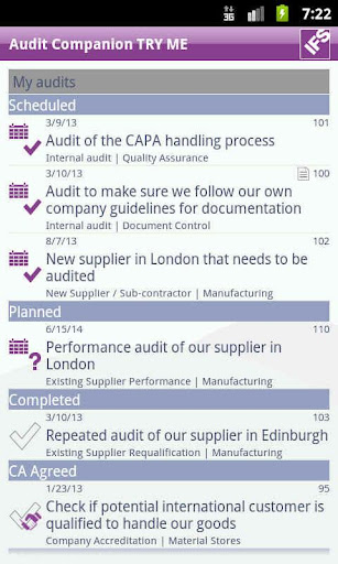 Android application IFS Audit Companion 9 screenshort