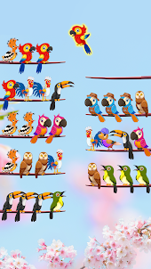 Bird Sort Color: Budgie Puzzle