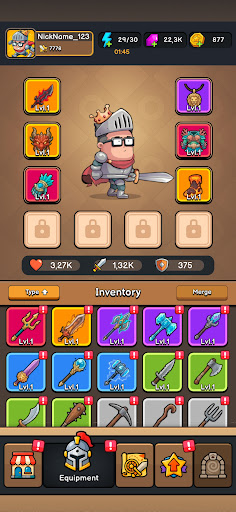 Lucky knight: spin idle rpg screenshot