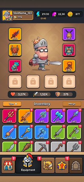 Lucky knight: spin idle rpg screenshot