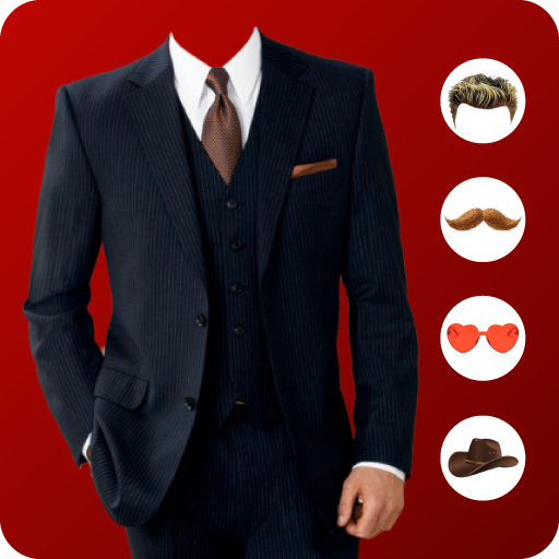 Man suit, suit photo editor logo