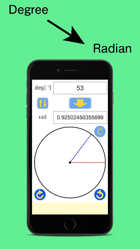 Android application Deg2Rad screenshort