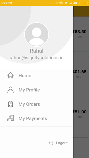 RIDER APP Screen 3