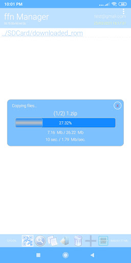 Android application files manager screenshort