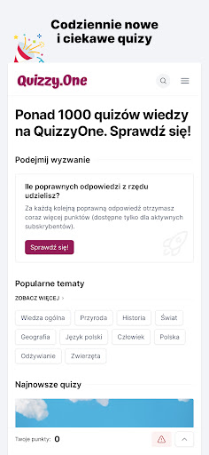 Android application QuizzyOne screenshort