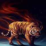 Fiery Tiger Live Wallpaper icon