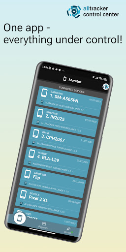 Android application AllTracker Control Center screenshort