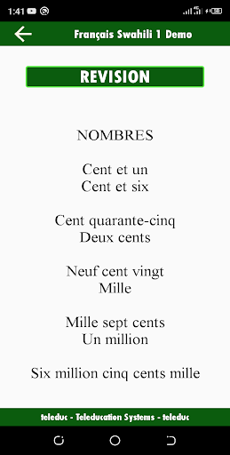 Français Swahili 1 Demo