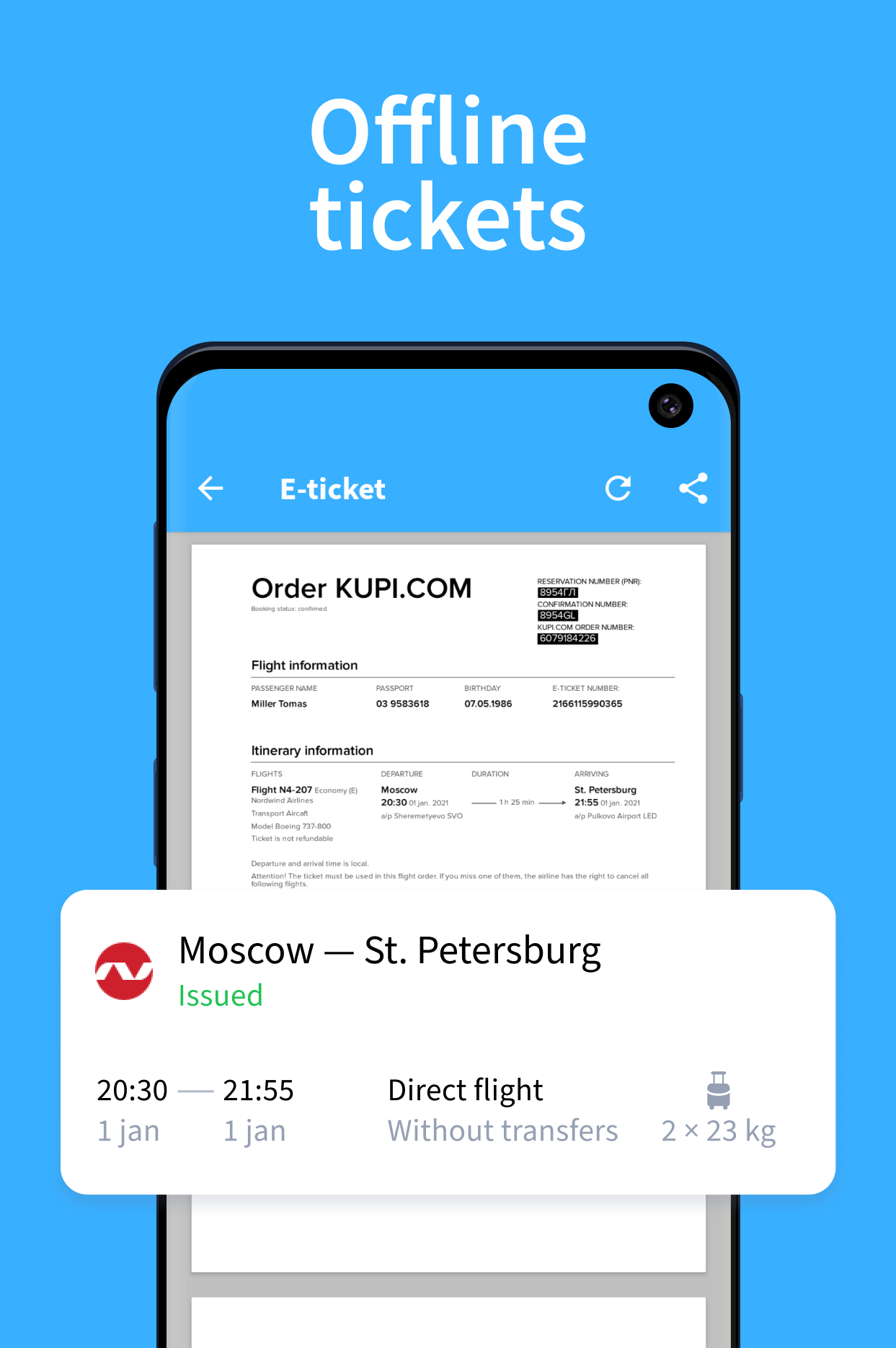 Android application Kupi.com - cheap flights screenshort