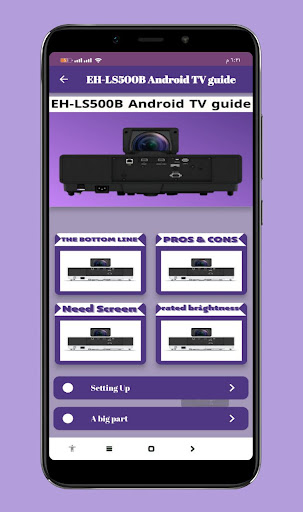 EH-LS500B Android TV guide Screen 3