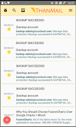 Android application ThanMail screenshort