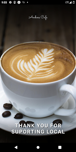 Android application Ambers Cafe screenshort