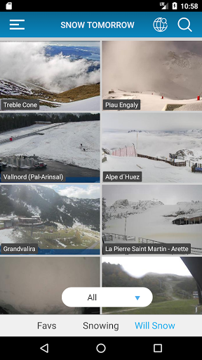 Webcams and Snow reports Screen 3