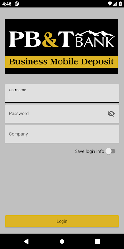 Android application PB&T Business Deposit screenshort