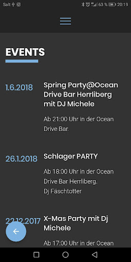 Android application Ocean Drive Bar screenshort