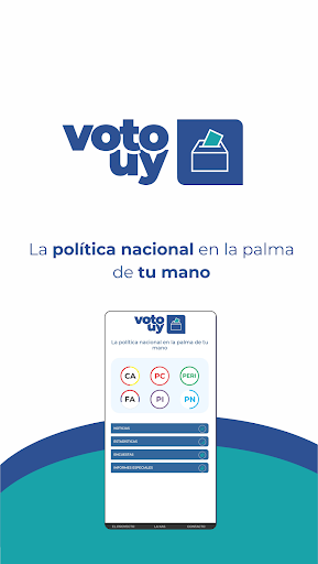 Android application VotoUY screenshort