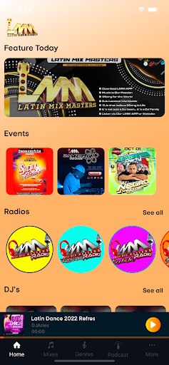 Android application LATIN MIX MASTERS screenshort