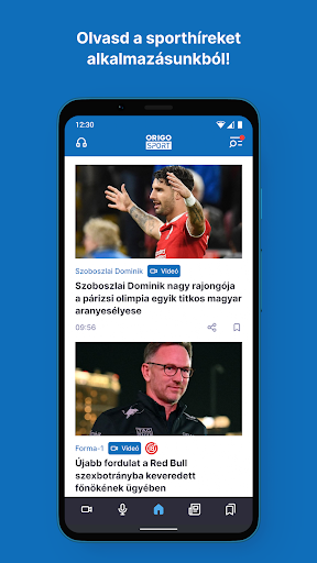 Android application Origo Sport screenshort
