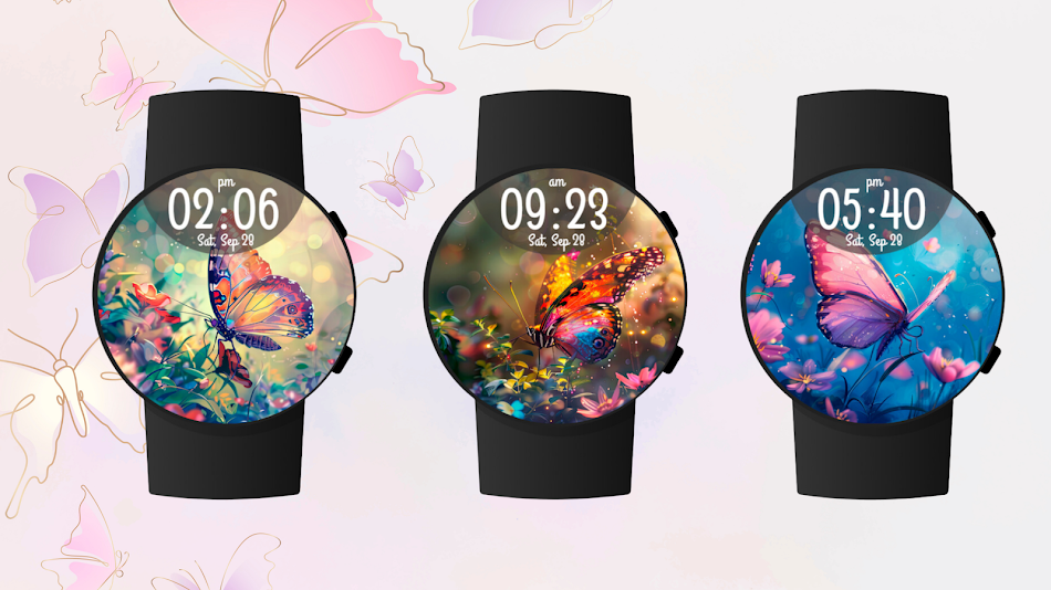 #2. Digital Butterfly Watch face (Android) di: Filmmotion Studio