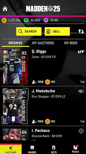Screenshot of Madden NFL 25 Companion