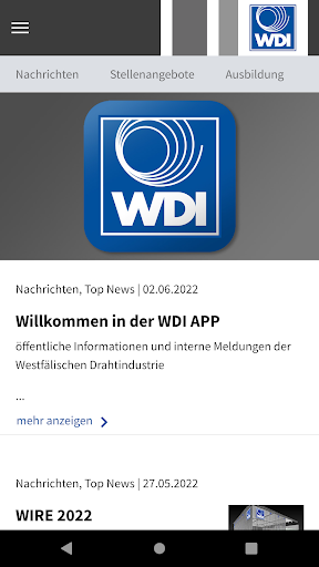 Android application WDI screenshort