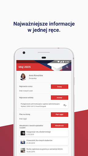 Android application Mobile USOS UEP screenshort