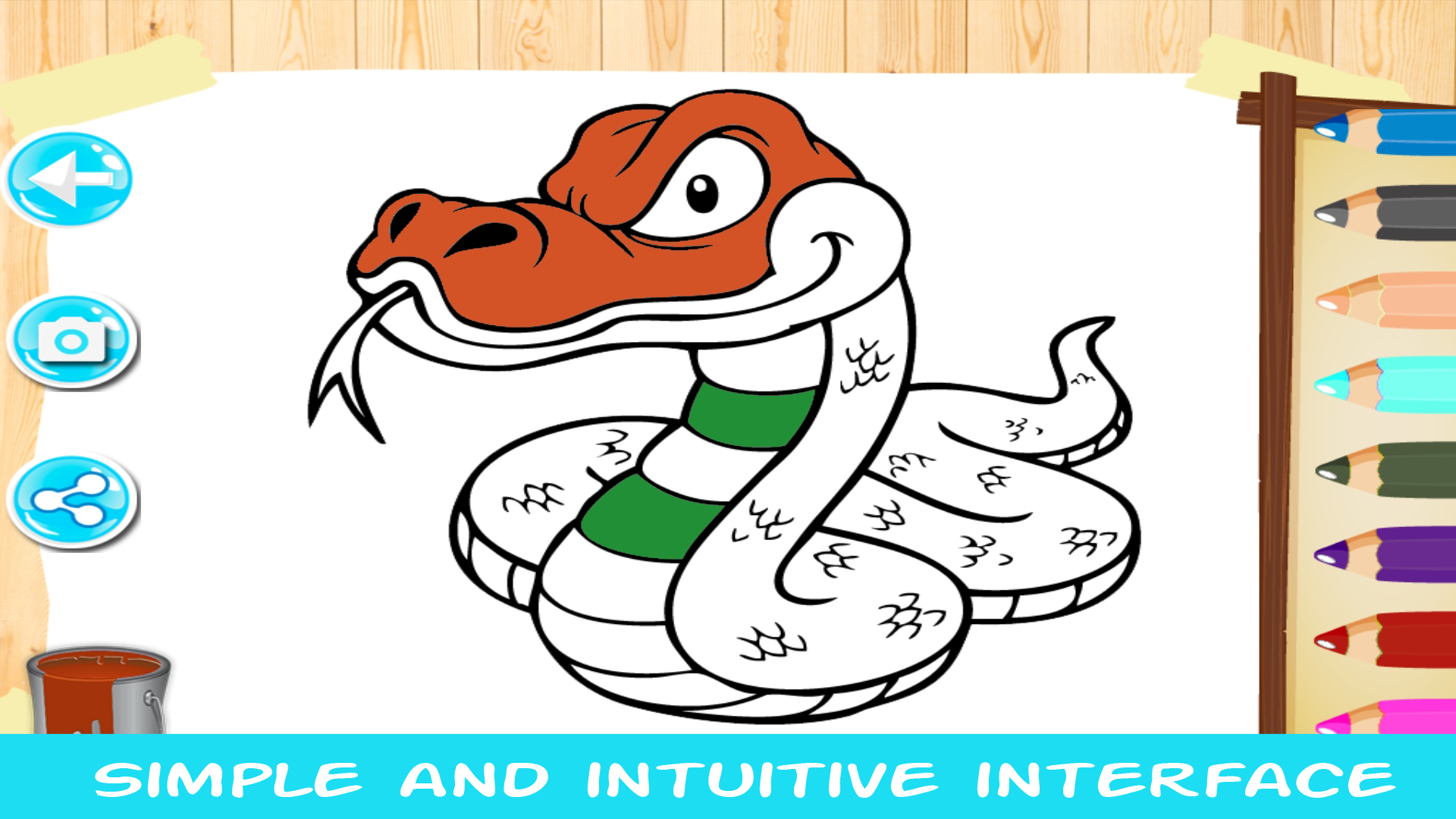 Snake Drawing Coloring pages