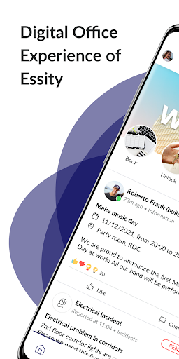 Android application Desk Here screenshort