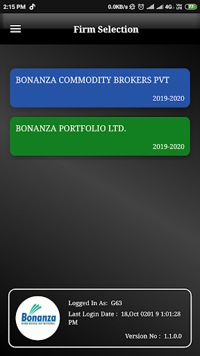 Bonanza connect Screen 3