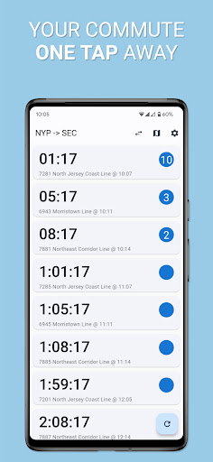Android application NJT2Go screenshort