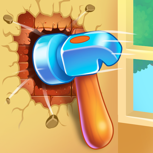 Cute girl home makeover game logo