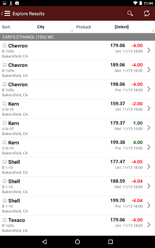 Android application OPIS Mobile Real-Time Racks screenshort