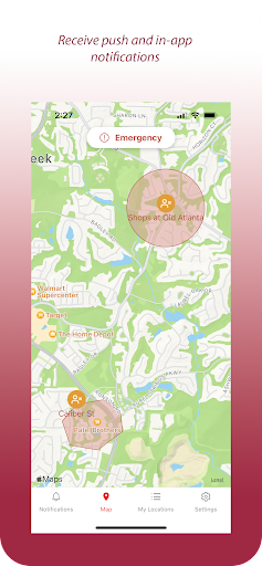 Android application Sentinel Advocate screenshort